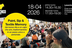 Foto presentazione di paint, sip and textile memory con informazioni rilevanti
