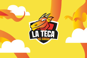 Immagine grafica di drago giallo, logo della tecadei giochi