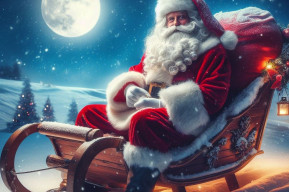 La slitta di Babbo Natale e la Befana: consegna regali