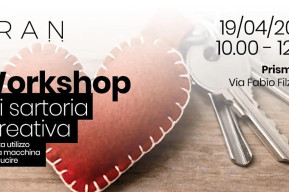 Foto presentazione di un workshop manuale di sartoria con informazioni rilevanti sull'evento